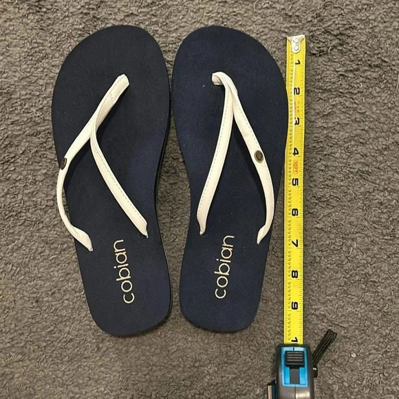 Cobian white and navy Nias bounce flip flop - Picture 6 of 6